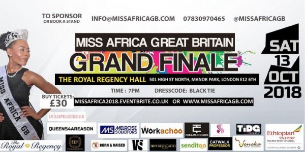 MISS AFRICA GREAT BRITAIN 2018 GRAND FINALE