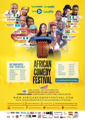 African Food and  Comedy Festival UK - 20th August 2016 - 24th September 2016