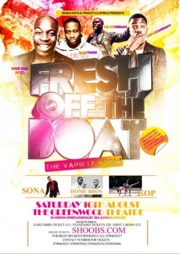 Fresh Off The Boat Comedy Night - 16.08.14