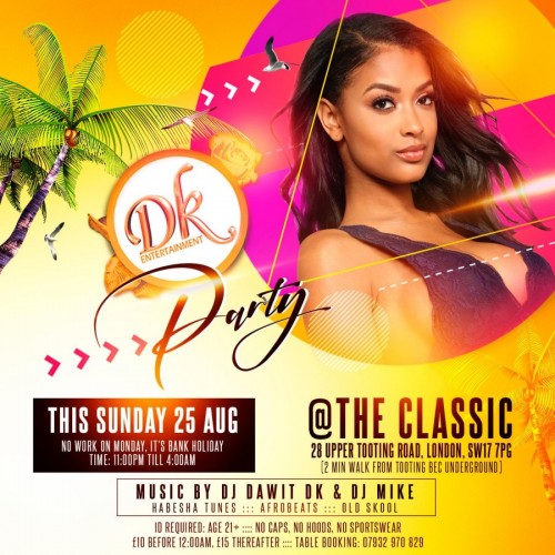 DK Nite Presents Bank Holiday Party