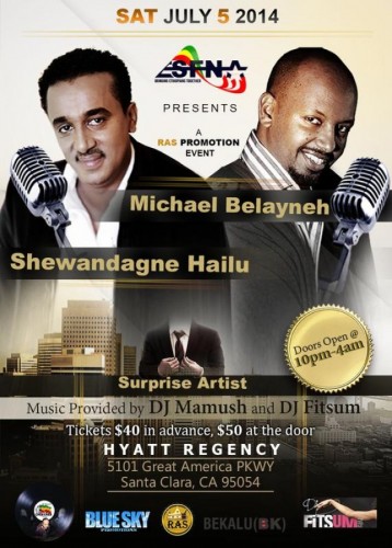 ESFNA Presents Michael Belayneh And Shewandagne Hailu Live - 05.07.14