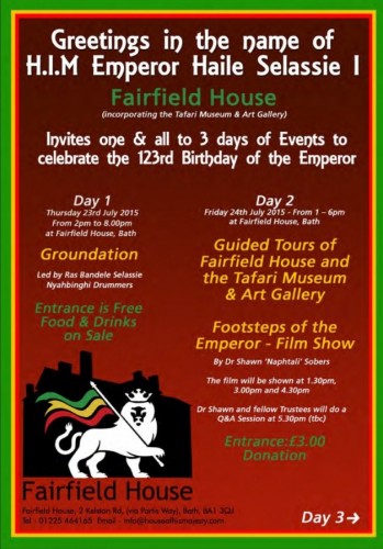 H.I.M 123rd Birthday Celebrations At Fairfield House - 23-26.07.15
