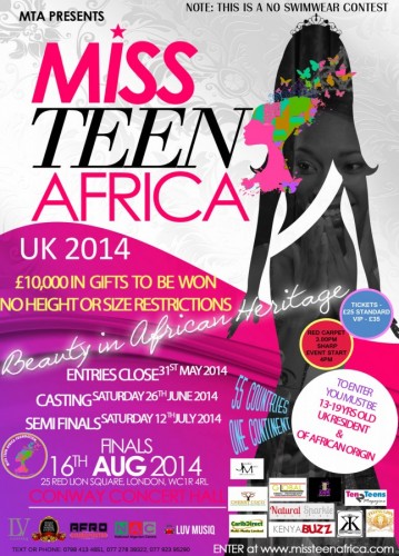 Miss Teen Africa UK 2014 - 16.08.14