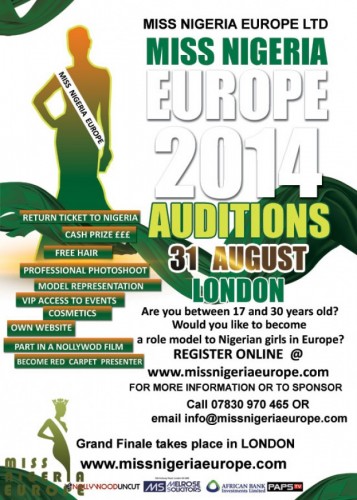 Miss Nigeria Europe London Auditions - 31.08.14