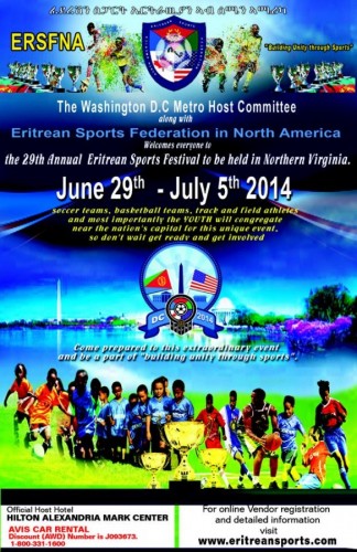 ERSFNA Presents The 29th Annual Eritrean Sports Festival - 29.06.14 - 05.07.15