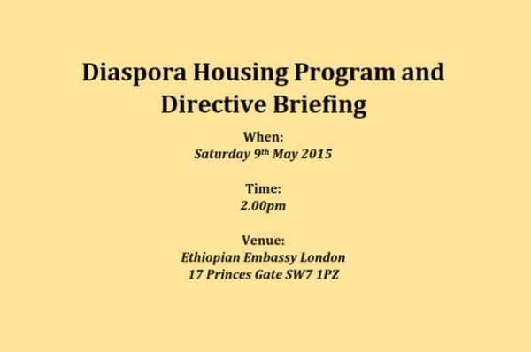 Diaspora Housing Program Ethiopia - 09.05.15