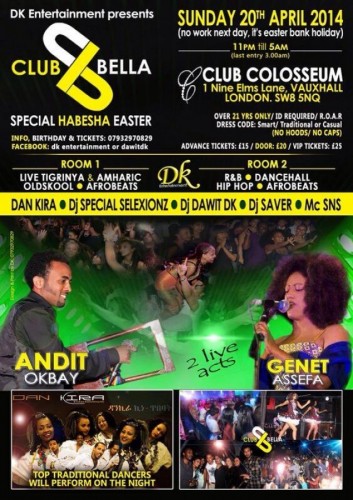 CLUB BELLA Habesha Easter Party - 20.04.14