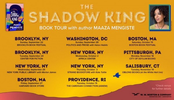 Maaza Mengiste The Shadow King USA Book Tour