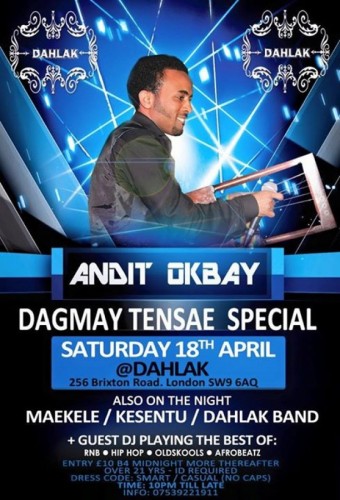 Dhalik London Presents Dagmay Tensae - 18-04.15