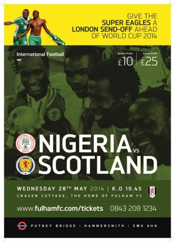 SuperEagles v Scotland Friendly Match - 28.05.14